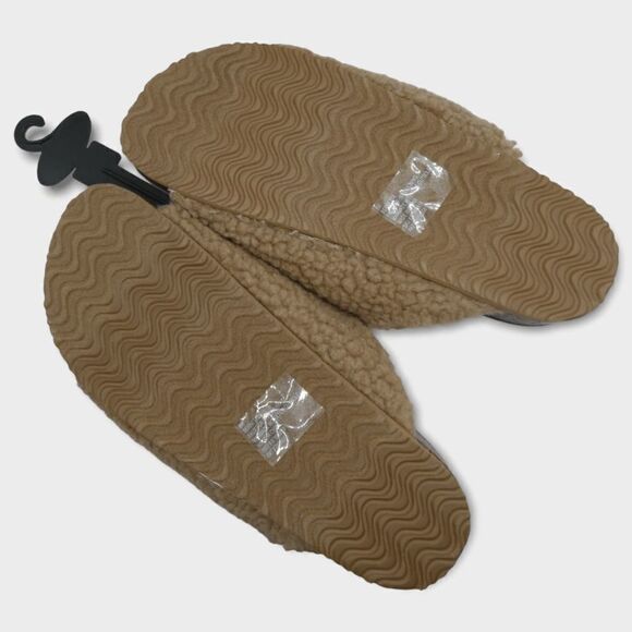 R2 Bernette Tan Sherpa Faux Fur Slip On Slide Sandals Size 6M - Picture 2 of 13